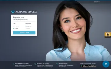 Screenshot of the Academic Singles website