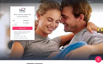 Screenshot of the be2 website