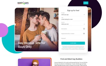 Screenshot of the BuddyGays website