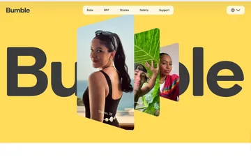Screenshot of the Bumble website