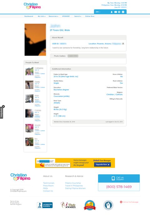 Christian Filipina Profile