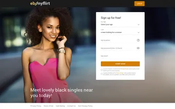 Screenshot of the EbonyFlirt website