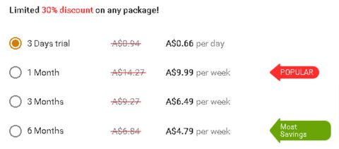 Screenshot of the EbonyFlirt prices