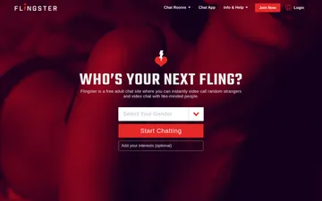 Screenshot of the Flingster website