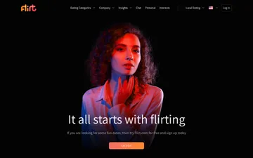 Screenshot of the Flirt website