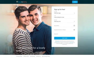 Screenshot of the GaysGoDating website
