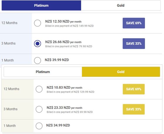 Screenshot of the Hongkong Cupid prices