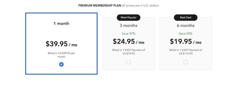 Screenshot of the InterracialMatch prices