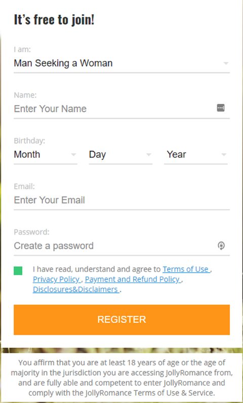 jollyromance signup