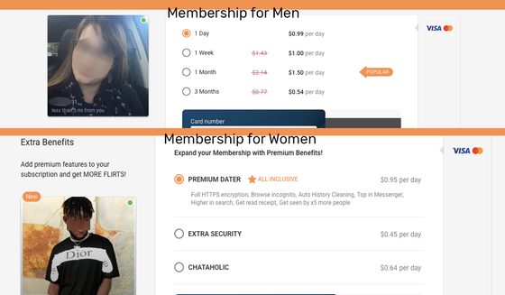 Screenshot of the Liaison Torride prices