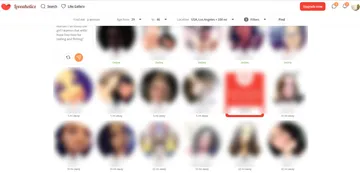 Screenshot of the Loveaholics website