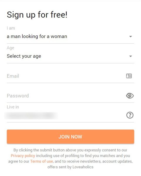 Loveaholics Sign Up