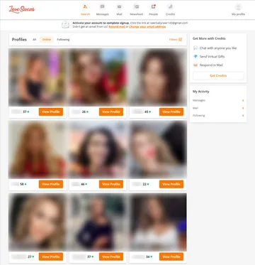 Screenshot of the LoveSwans website