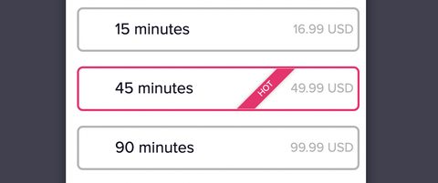 Screenshot of the LuckyCrush prices