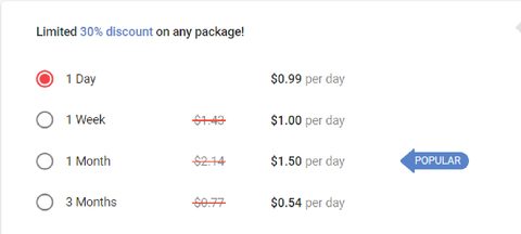Screenshot of the MaturesForFuck prices