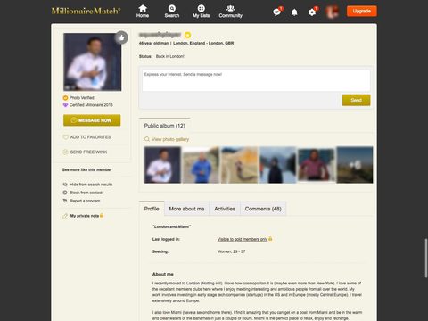 MillionaireMatch Profile