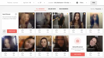 Screenshot of the NaughtyDate website