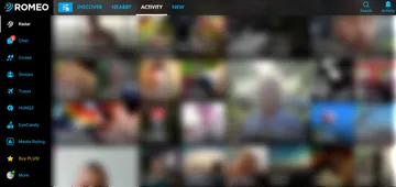 Screenshot of the Romeo website