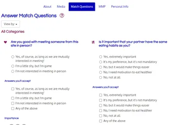 Screenshot of the Spiritual Singles website