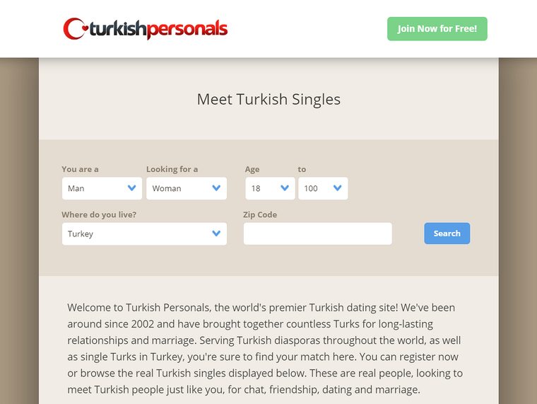 Turkish Personals Feature Singles Directory