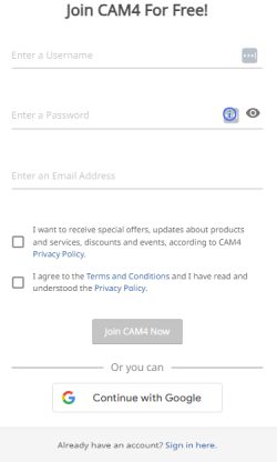 signup