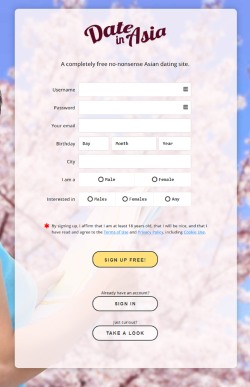 DateinAsia Registration Form