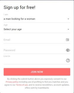 Iwantblacks Sign Up