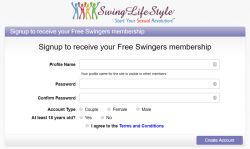Swing Lifestyle Registration