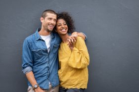 Smiling Dating Couple