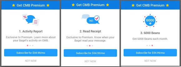 Coffee Meets Bagel Price Table