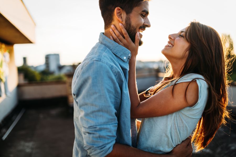 Muslim happy couple